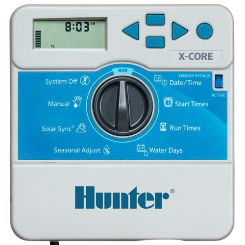 Programador de Riego Hunter X-CORE de 4 estaciones de Interior