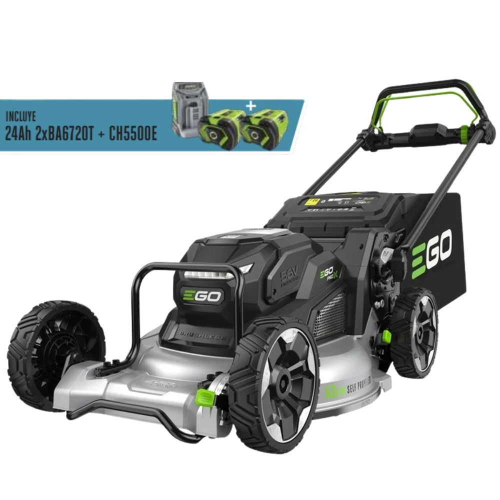 Kit LMX5301-S de Cortacésped Profesional de 53cm de ancho de corte EGO POWER PRO X + Batería y Cargador