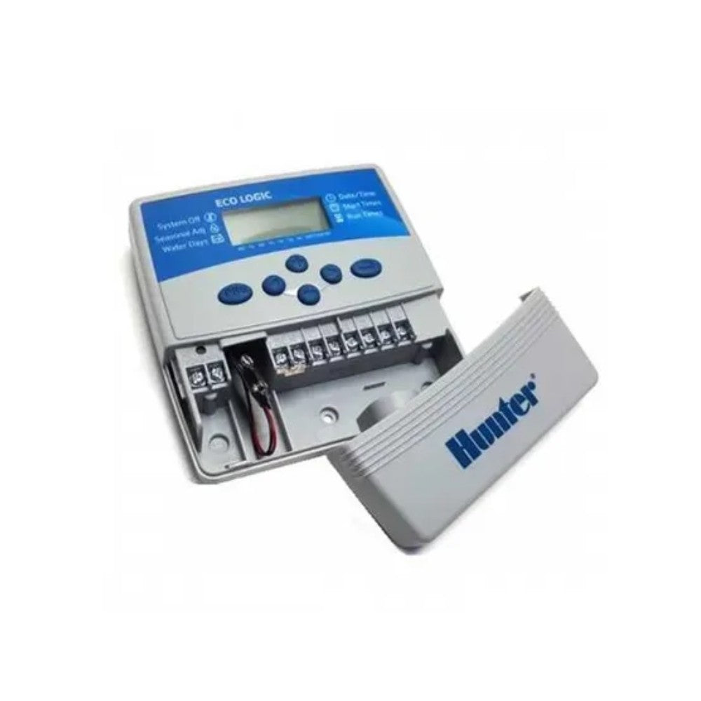 Programador de Riego Eléctrico Hunter Eco Logic 4 Estaciones de Interior