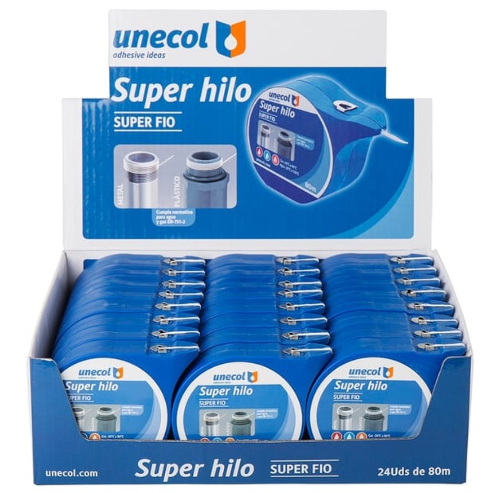 Hilo Sellador UNECOL Superhilo de 80m para Conexiones de Riego