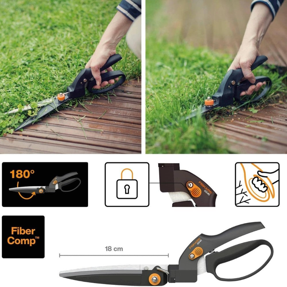FISKARS Tesouras de Relva GS40 Ângulo de Corte Ajustável 180º