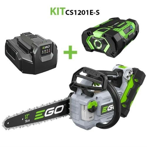 EGO POWER Kit CS1201E-S Motosierra de 30 cm de Longitud de Corte con Batería 2.5Ah y Cargador Estándar