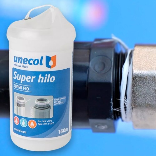 UNECOL Hilo Sellador Superhilo de 160m para Conexiones de Riego
