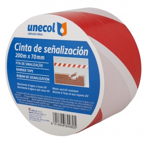 UNECOL Cinta de Señalización 200M x 70mm