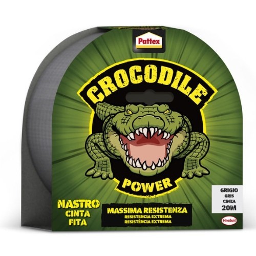 PATTEX Crocodile Power Cinta Adhesiva de Doble Grosor 50x20M Negra y Gris