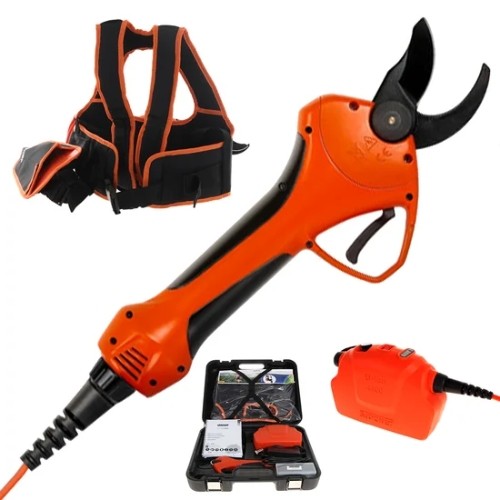STOCKER Vulcano E-35 TPC PRO Tijera Eléctrica Corte Potente de 35 mm con Motor y Batería Profesional
