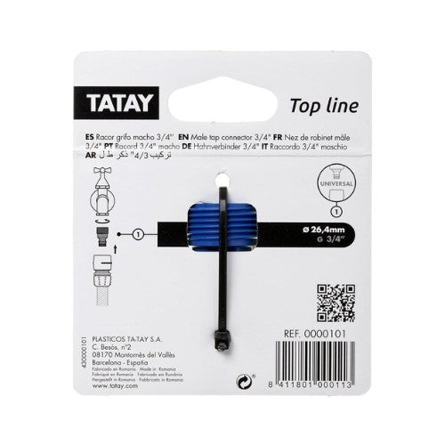 Racor 3/4" Macho TATAY para Mangueras