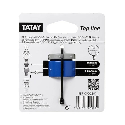 Racor Grifo 3/4" – 1/2" Hembra TATAY