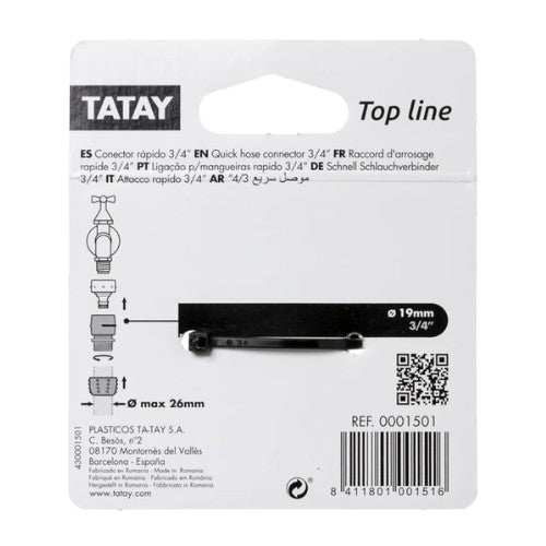 Conector Rápido para Mangueras de 3/4" TATAY