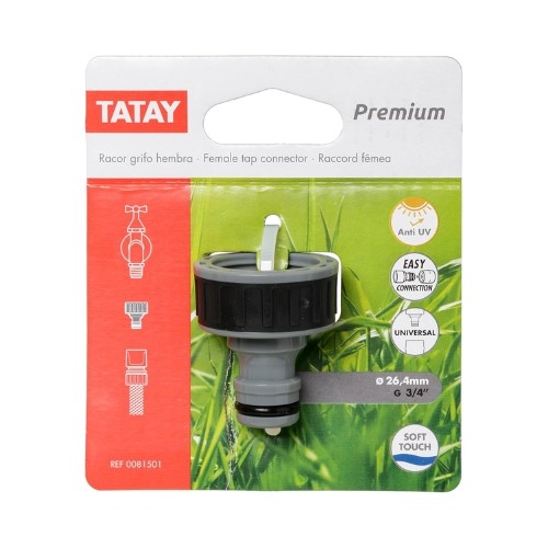 Racor Grifo Hembra 3/4” Premium - Adaptador para Riego