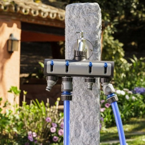 Racor de Grifo Hembra 4 Vías Premium Distribuidor de Riego