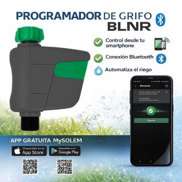 Programador de Torneira a Pilhas SOLEM BLNR com Conexão Bluetooth