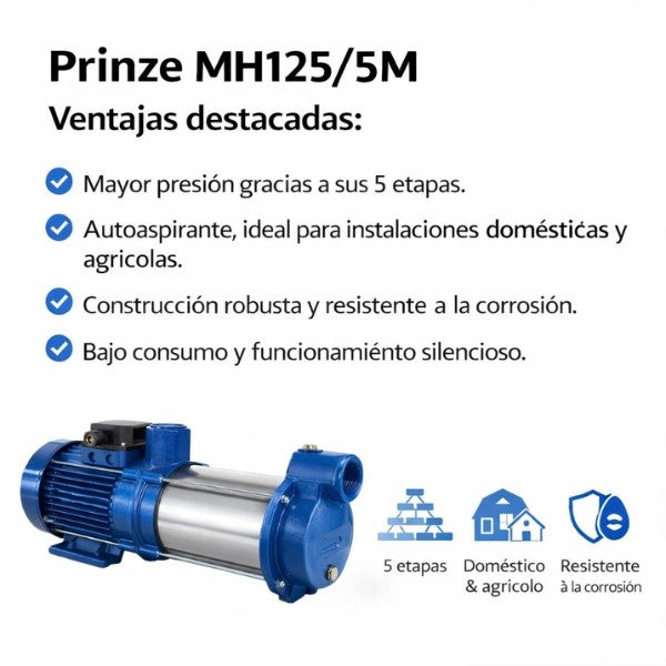 PRINZE MH125/5M Electrobomba Centrífuga de Superficie