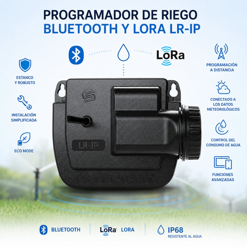 SOLEM LR-IP Programador de Rega com Tecnologia LoRa de 1 Estação
