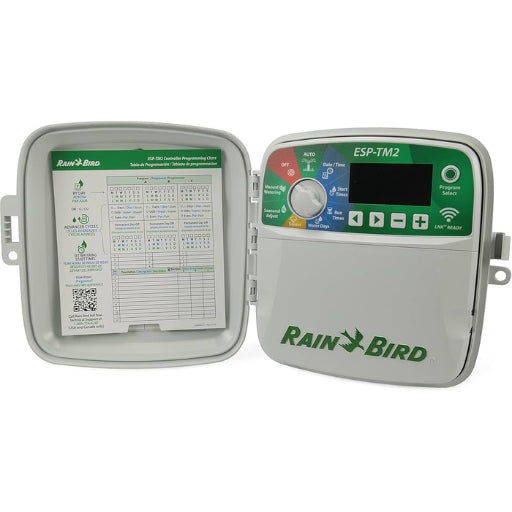 Pack Programador de Riego RAIN BIRD ESP-TM2 6 Estaciones Exterior + Módulo WiFi LNK