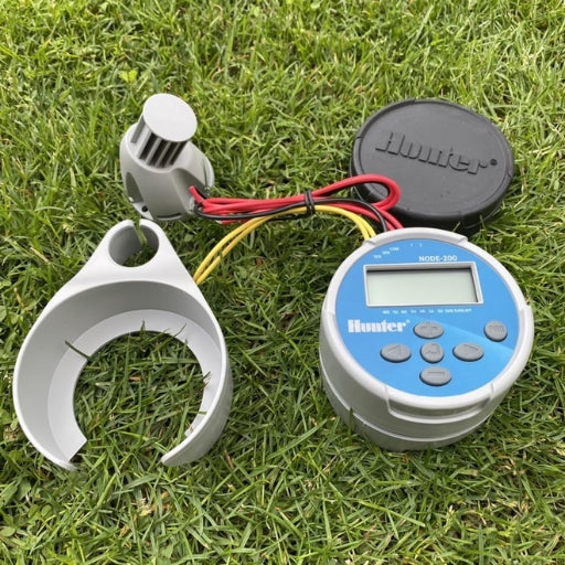 HUNTER NODE-200 Programador de Riego Autónomo a Pilas para 2 Zonas