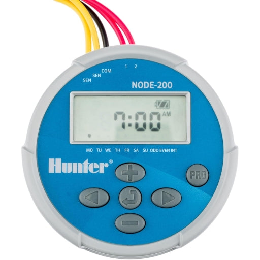 HUNTER NODE-200 Programador de Riego Autónomo a Pilas para 2 Zonas