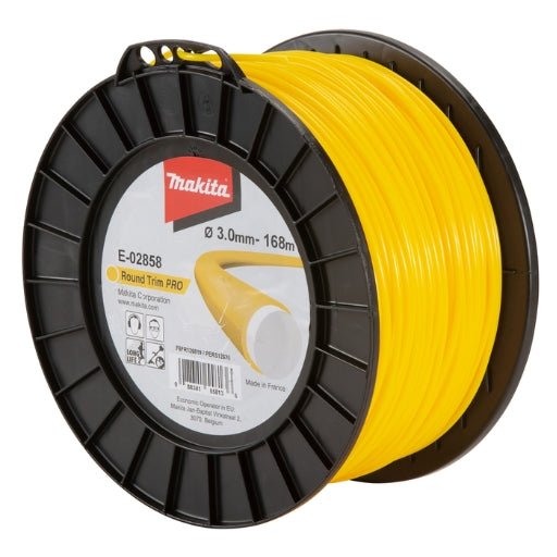 Hilo de nylon Makita Round Trim Pro 3,0 mm × 168 m amarillo E-02858