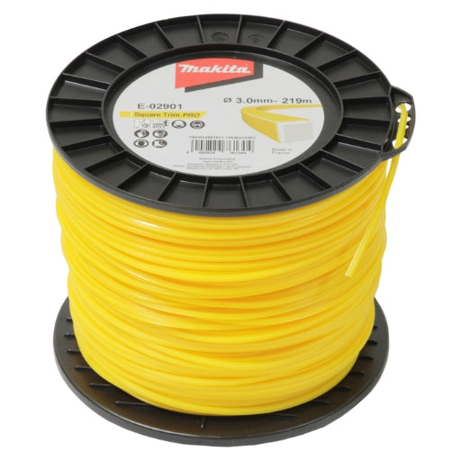 Hilo de nylon Makita Square Trim Pro 3,0 mm × 219 m amarillo E-02901