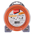 Hilo de nylon Makita Four-Leaf Line 2,4 mm × 15 m naranja E-01797