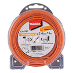 Hilo de nylon Makita Four-Leaf Line 2,4 mm × 15 m naranja E-01797