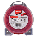 Hilo de nylon Makita Four-Leaf Line 2,7 mm × 15 m rojo E-01828