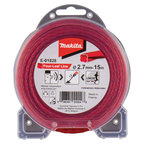 Hilo de nylon Makita Four-Leaf Line 2,7 mm × 15 m rojo E-01828