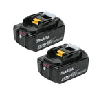 Kit combo Makita LXT 18V DLX2552TJ: taladro DHP492 + miniamoladora DGA504 + 2 baterías 5,0 Ah + cargador
